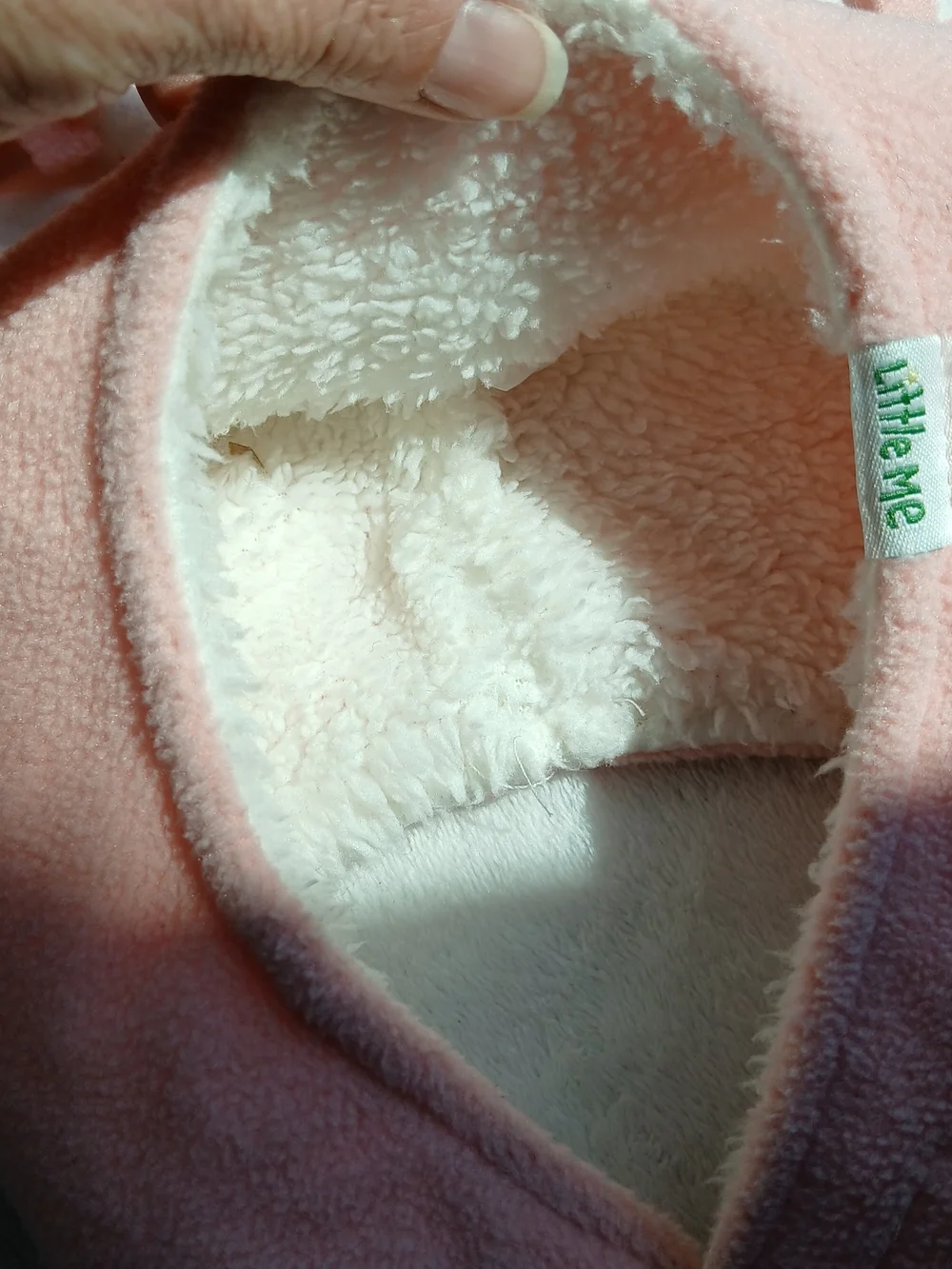 Nordstrom LITTLE ME Baby Fleece Pom-Pom Hat & Mittens Set [12-24 Mo] NWT